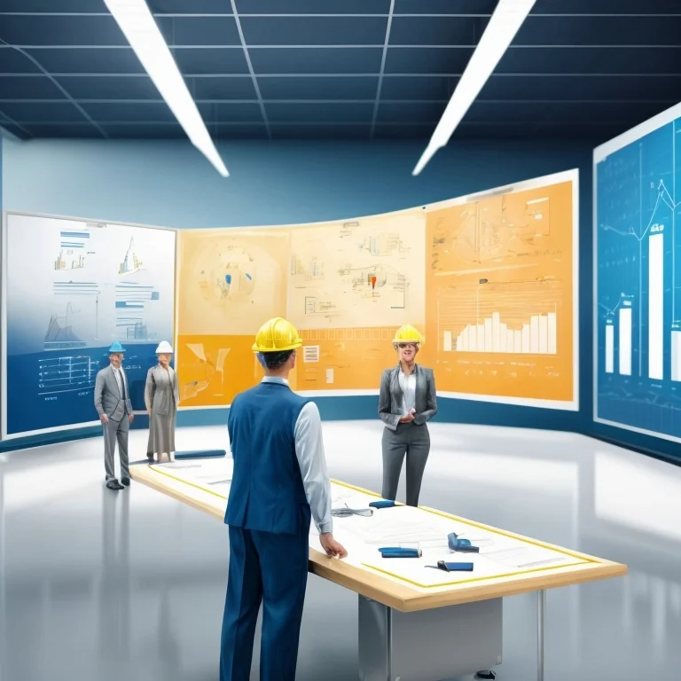 Professional analyzing oil rig data